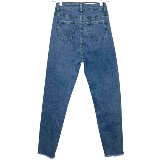 LC Lizette Collection Patchwork Jeans Denim Pants Women's Size 27 Y2K Streetwear - Picture 2 of 9